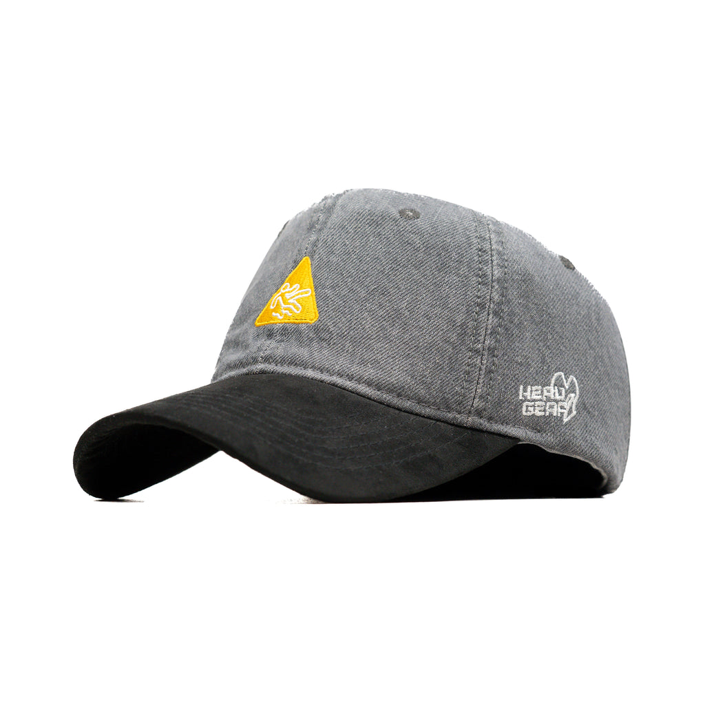 HEAD GEAR CAUTION WASHED DENIM CAP