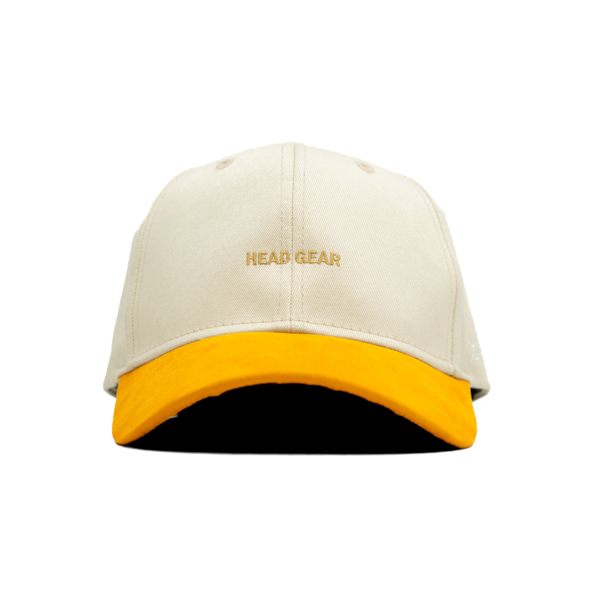 HEAD GEAR YELLOW AND OFF WHITE STRUCTURED CAP