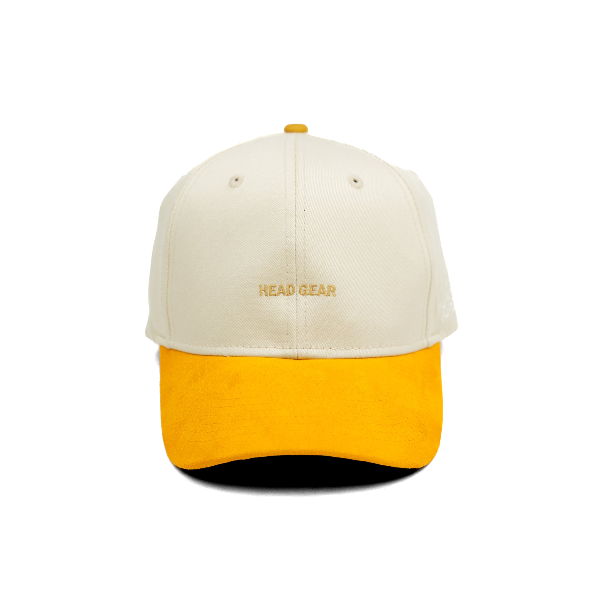 HEAD GEAR YELLOW AND OFF WHITE STRUCTURED CAP