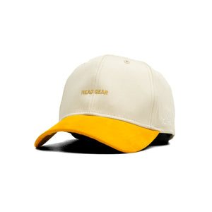 HEAD GEAR YELLOW AND OFF WHITE STRUCTURED CAP