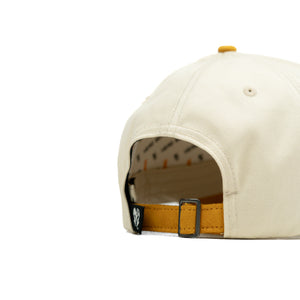 HEAD GEAR YELLOW AND OFF WHITE STRUCTURED CAP