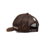 HEAD GEAR CHOCOLATE TRUCKER LEATHER PATCH CAP