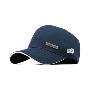 HEAD GEAR NAVY BLUE RUSTIC METAL PATCH SANDWICH CAP