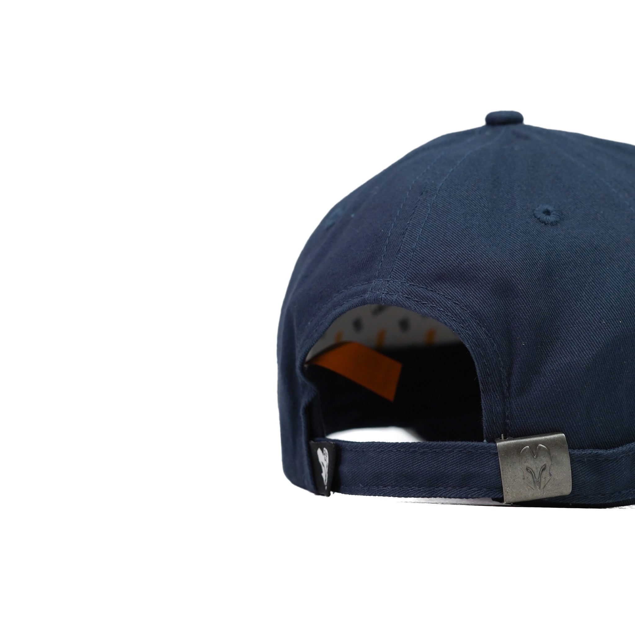 HEAD GEAR NAVY BLUE RUSTIC METAL PATCH SANDWICH CAP