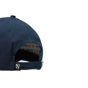 HEAD GEAR NAVY BLUE RUSTIC METAL PATCH SANDWICH CAP