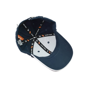 HEAD GEAR NAVY BLUE RUSTIC METAL PATCH SANDWICH CAP