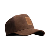 HEAD GEAR CHOCOLATE TRUCKER LEATHER PATCH CAP