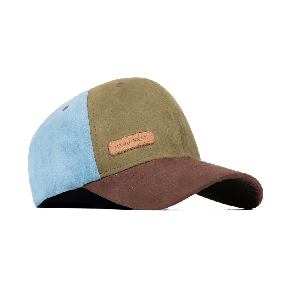 HEAD GEAR FOUR FIESTA SUEDE CAP - OLIVE