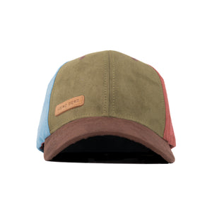 HEAD GEAR FOUR FIESTA SUEDE CAP - OLIVE