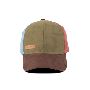 HEAD GEAR FOUR FIESTA SUEDE CAP - OLIVE