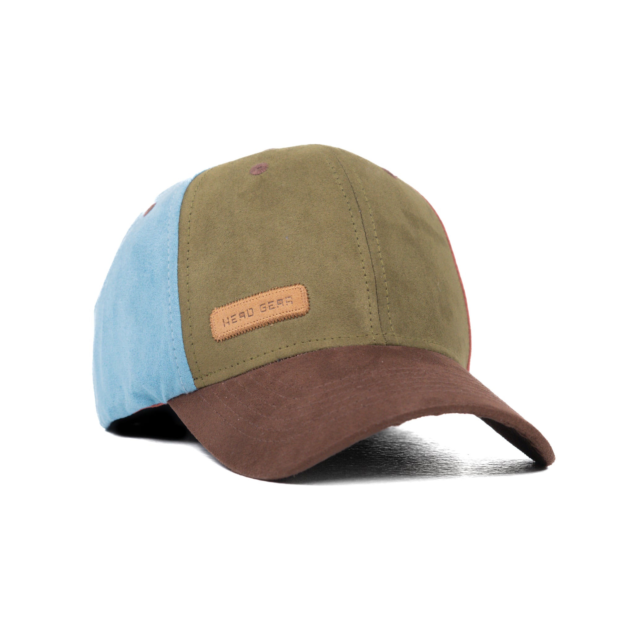 HEAD GEAR FOUR FIESTA SUEDE CAP - OLIVE