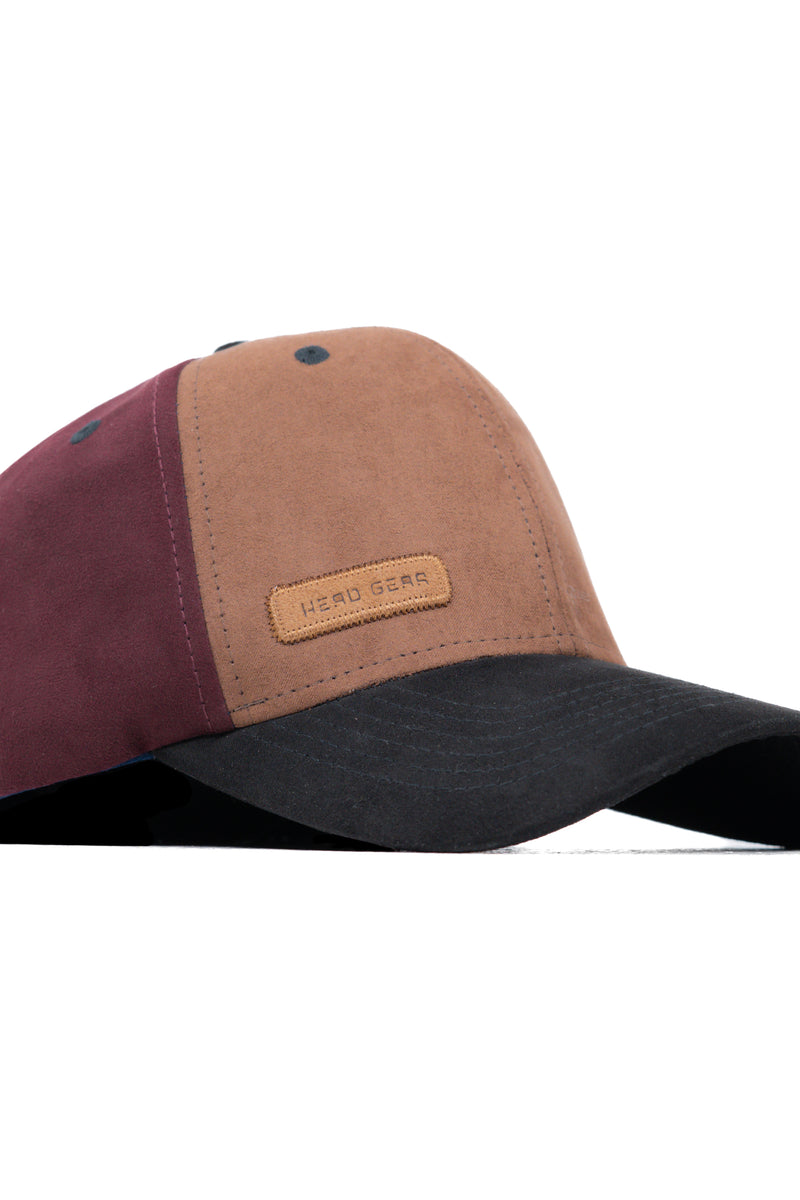 HEAD GEAR FOUR FIESTA SUEDE CAP - BROWN