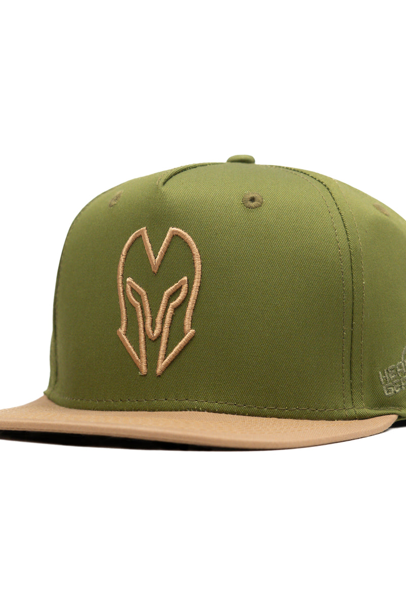 HEAD GEAR LOGO GREEN FLAT VISOR CAP