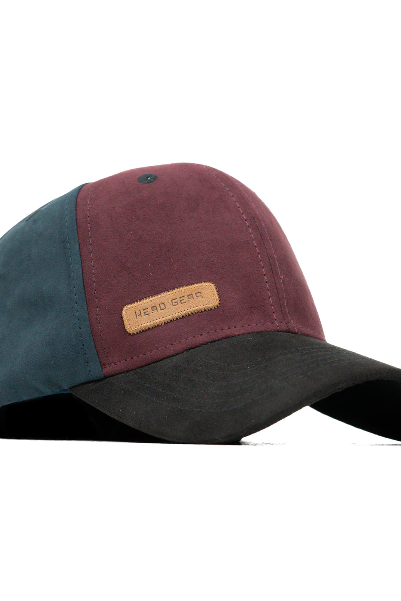 HEAD GEAR FOUR FIESTA SUEDE CAP - PURPLE WINE