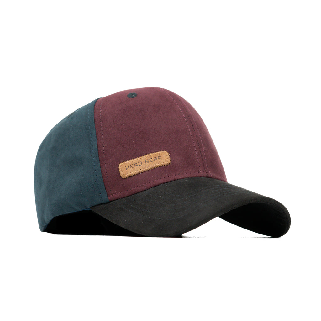 HEAD GEAR FOUR FIESTA SUEDE CAP - PURPLE WINE