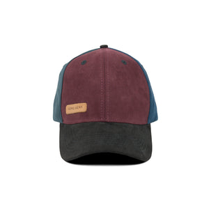 HEAD GEAR FOUR FIESTA SUEDE CAP - PURPLE WINE