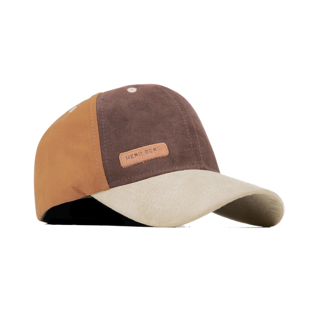HEAD GEAR FOUR FIESTA SUEDE CAP - COFFEE