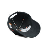 HEAD GEAR BLACK AND RED CONTRAST SUEDE CAP