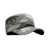 HEAD GEAR GREY CAMO WITH LEATHER PATCH CAPTAIN'S CAP