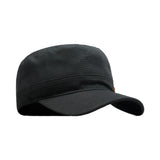 HEAD GEAR BLACK WITH LEATHER PATCH CAPTAIN'S CAP