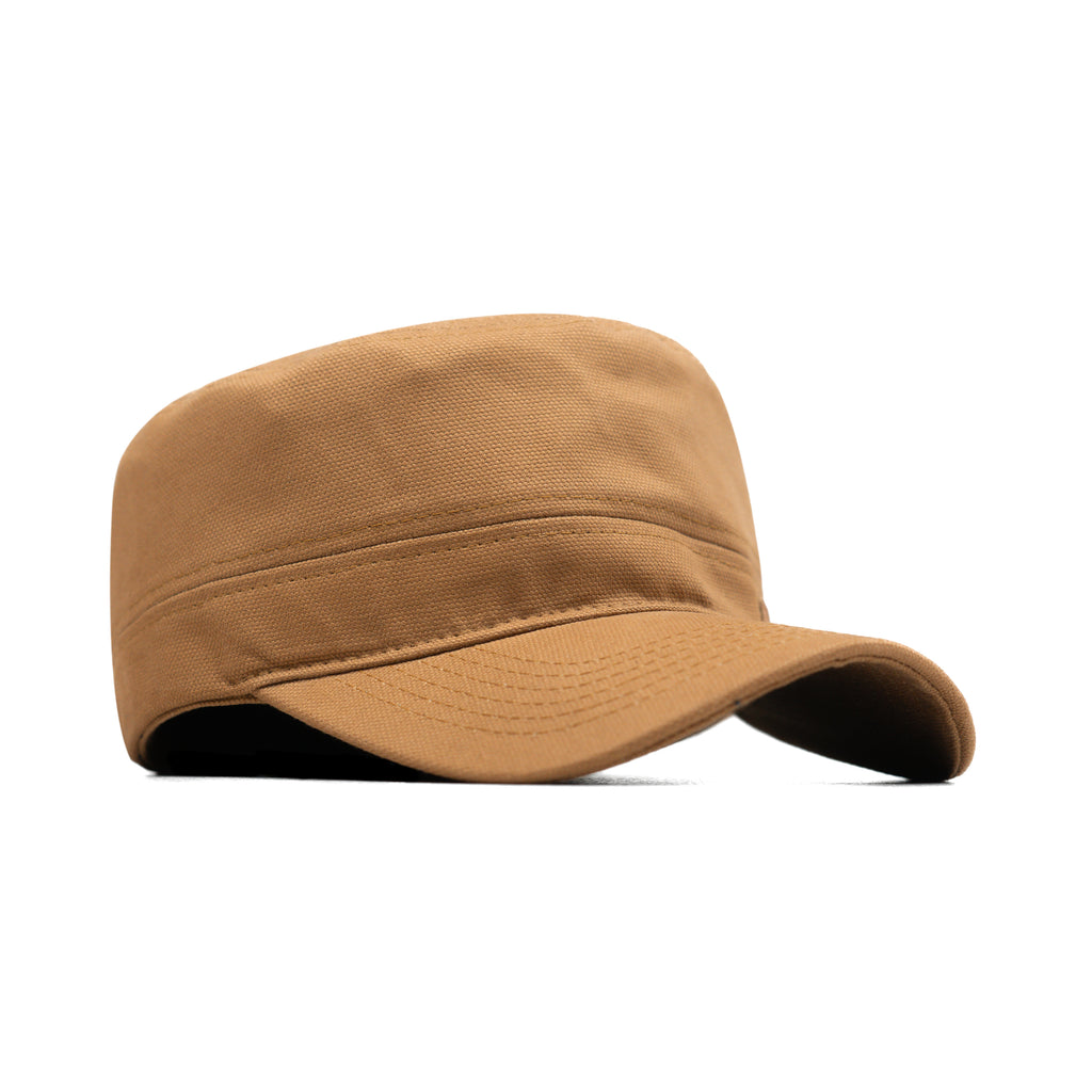 HEAD GEAR BROWN WITH LEATHER PATCH CAPTAIN'S CAP