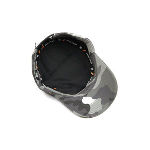 HEAD GEAR GREY CAMO WITH LEATHER PATCH CAPTAIN'S CAP