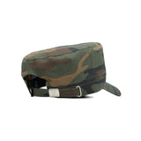 HEAD GEAR GREEN CAMO WITH LEATHER PATCH CAPTAIN'S CAP