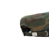 HEAD GEAR GREEN CAMO WITH LEATHER PATCH CAPTAIN'S CAP