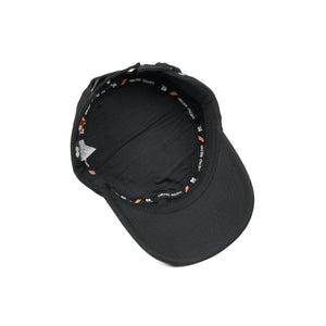 HEAD GEAR BLACK WITH LEATHER PATCH CAPTAIN'S CAP