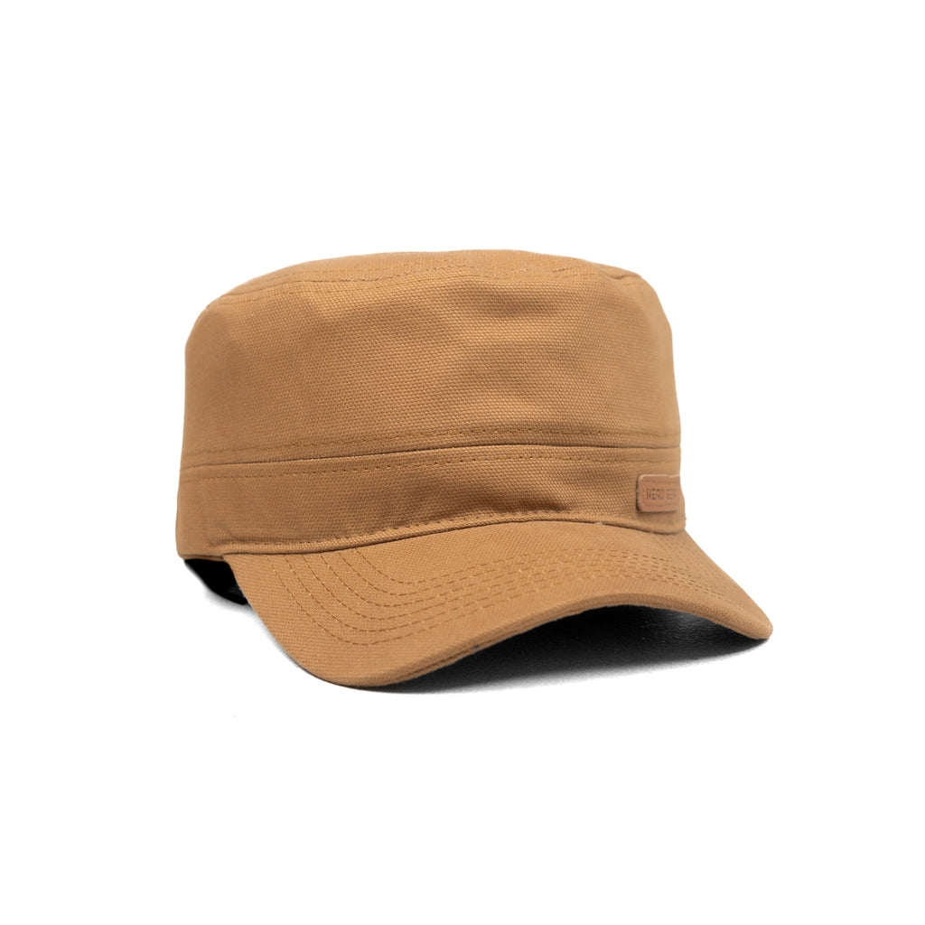 HEAD GEAR BROWN WITH LEATHER PATCH CAPTAIN'S CAP