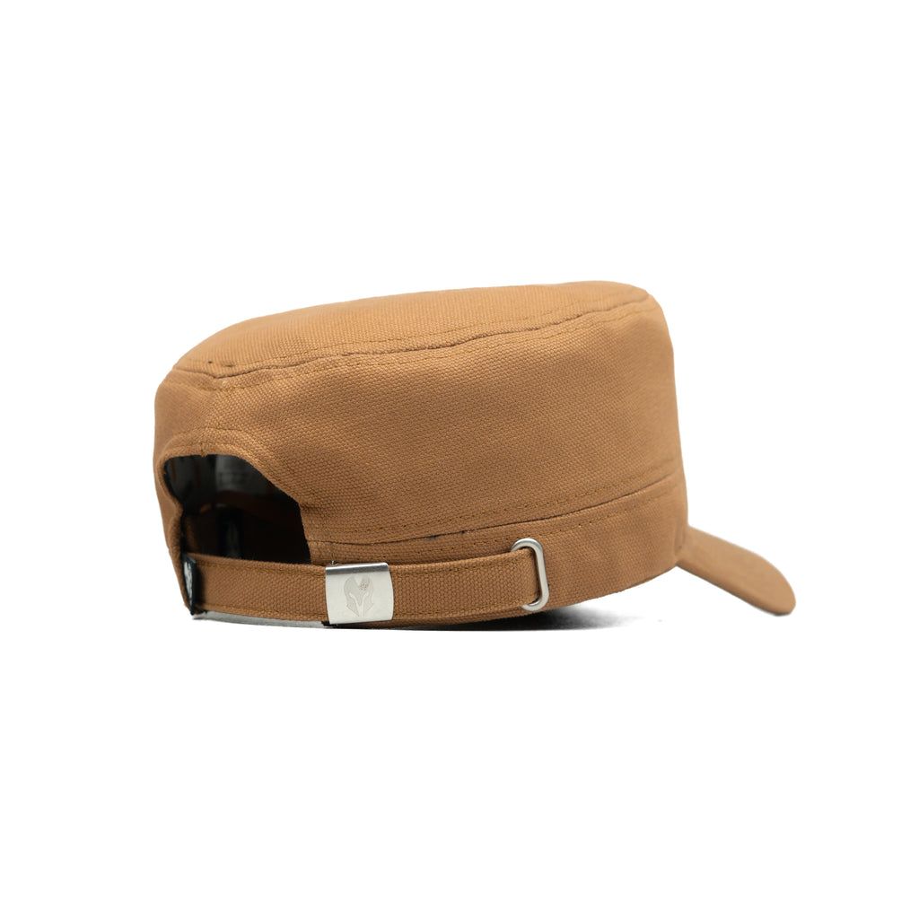 HEAD GEAR BROWN WITH LEATHER PATCH CAPTAIN'S CAP