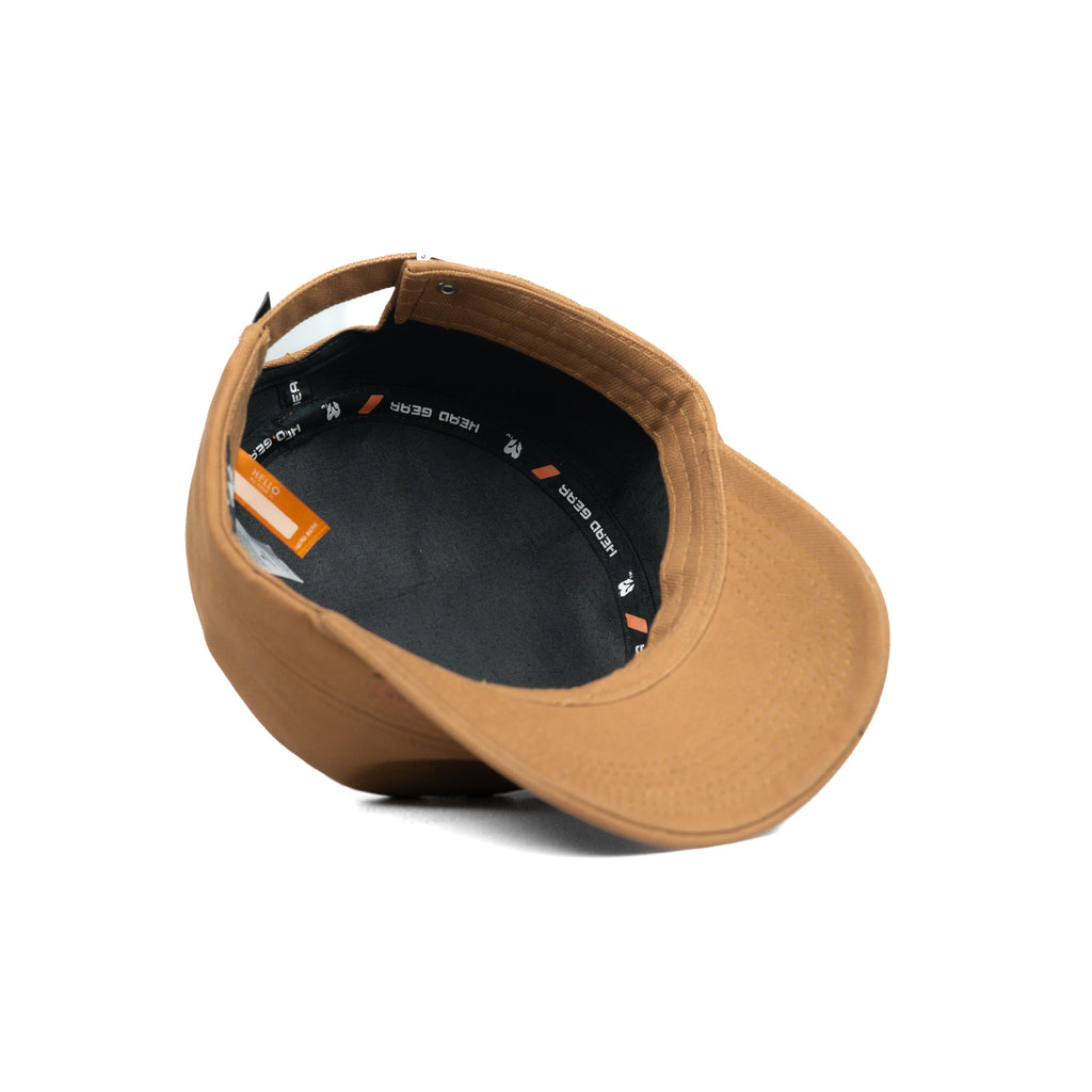 HEAD GEAR BROWN WITH LEATHER PATCH CAPTAIN'S CAP