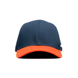 HEAD GEAR NAVY BLUE ORANGE DUAL TONE STRUCTURED CAP