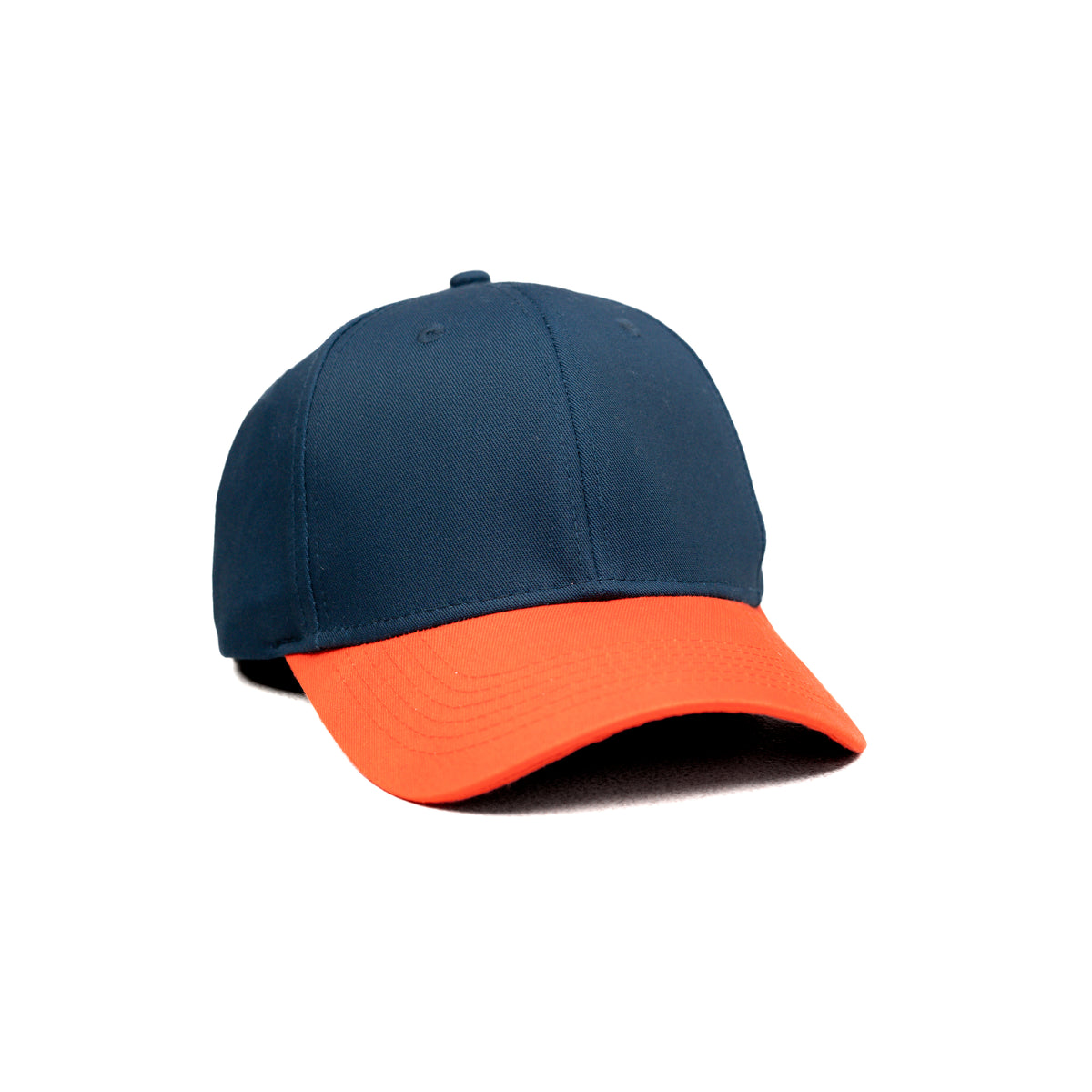HEAD GEAR NAVY BLUE ORANGE DUAL TONE STRUCTURED CAP