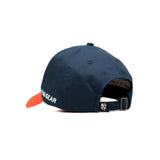 HEAD GEAR NAVY BLUE ORANGE DUAL TONE STRUCTURED CAP