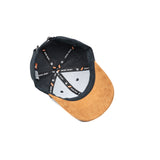 HEAD GEAR BLACK BROWN DUAL TONE STRUCTURED CAP