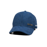 HEAD GEAR NAVY BLUE STRUCTURED RUSTIC METAL PATCH CAP