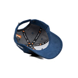 HEAD GEAR NAVY BLUE STRUCTURED RUSTIC METAL PATCH CAP