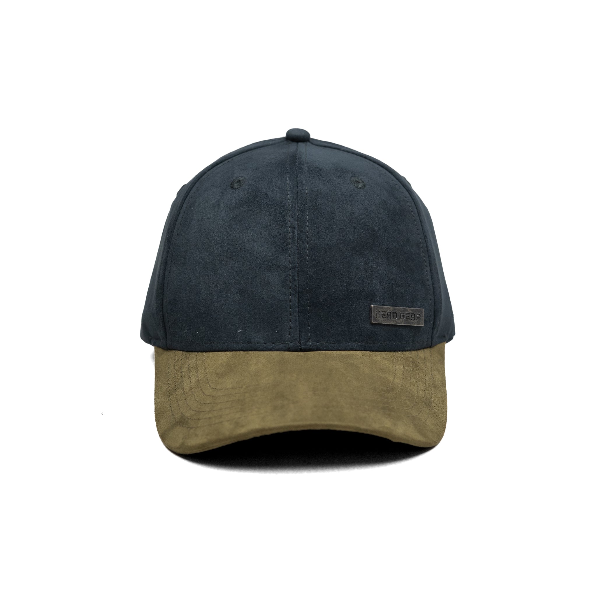 HEAD GEAR BLACK OLIVE DUAL TONE RUSTIC METAL STRUCTURED CAP