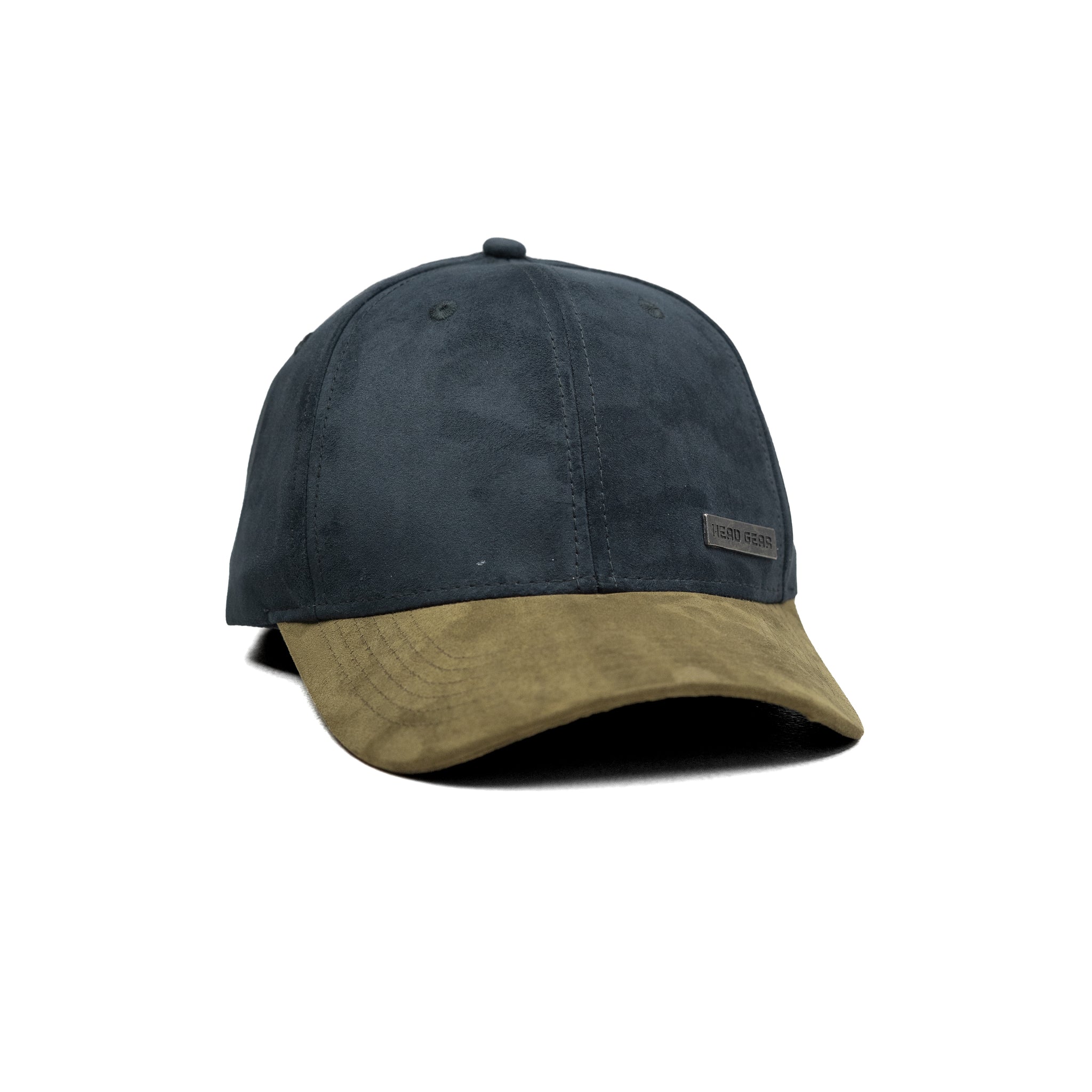 HEAD GEAR BLACK OLIVE DUAL TONE RUSTIC METAL STRUCTURED CAP