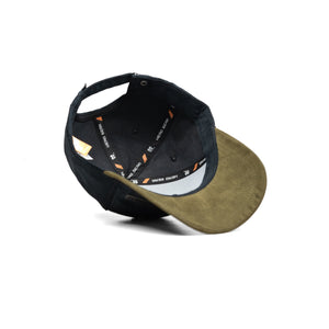 HEAD GEAR BLACK OLIVE DUAL TONE RUSTIC METAL STRUCTURED CAP