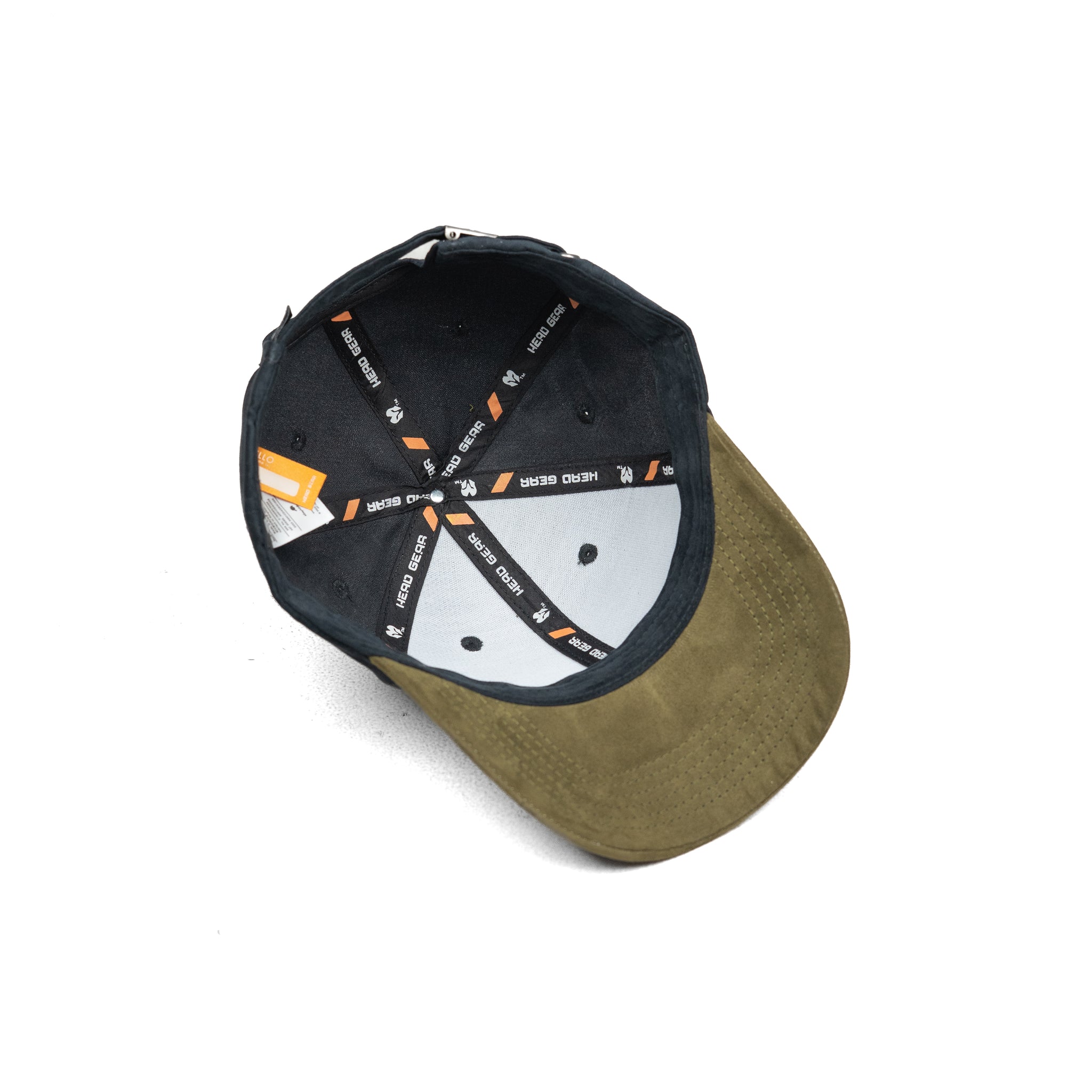 HEAD GEAR BLACK OLIVE DUAL TONE RUSTIC METAL STRUCTURED CAP