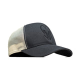 HEAD GEAR GREY BASEBALL TRUCKER CAP