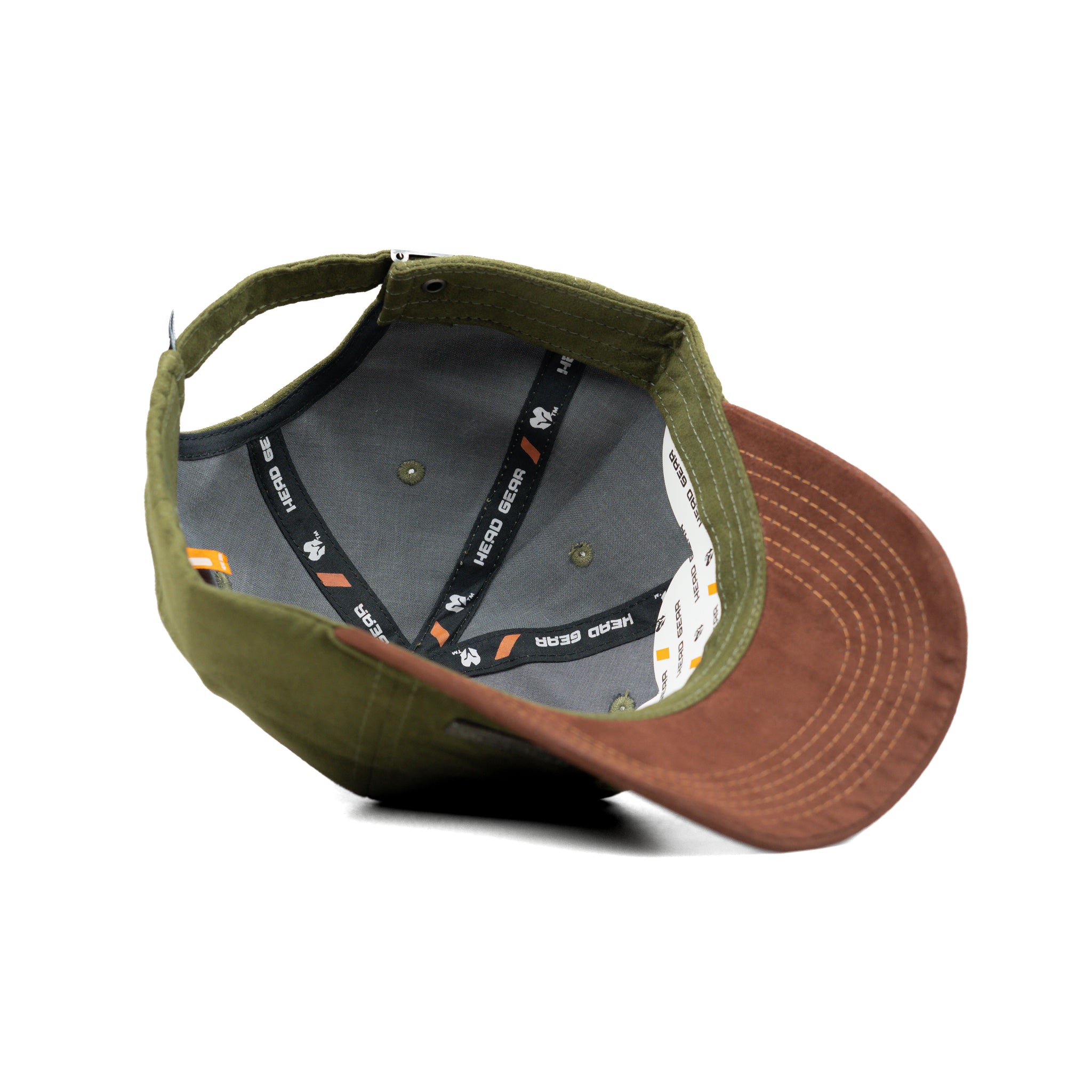 HEAD GEAR OLIVE BROWN DUAL TONE RUSTIC METAL CAP