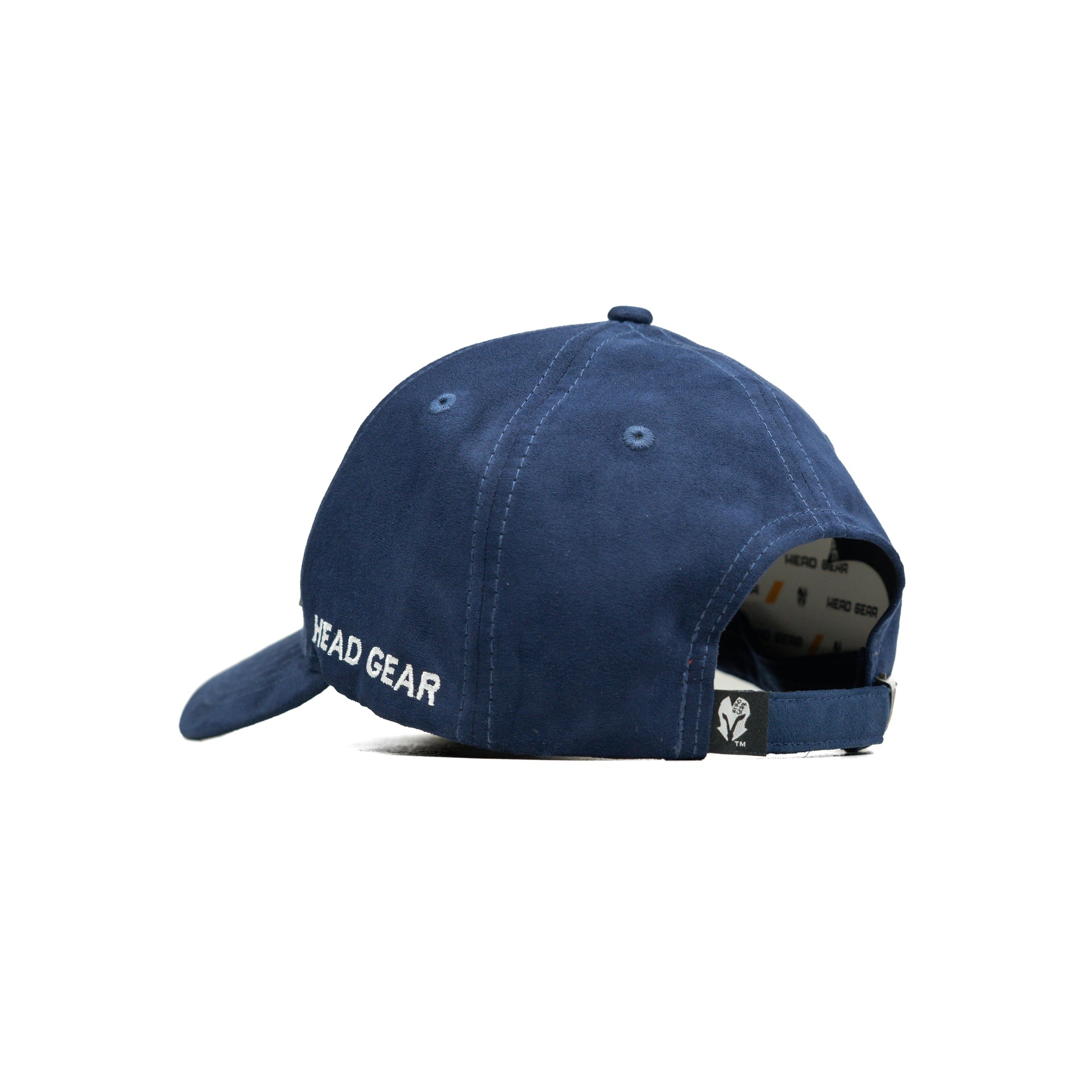 HEAD GEAR NAVY BLUE STRUCTURED RUSTIC METAL PATCH CAP