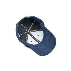 HEAD GEAR NAVY BLUE STRUCTURED RUSTIC METAL PATCH CAP