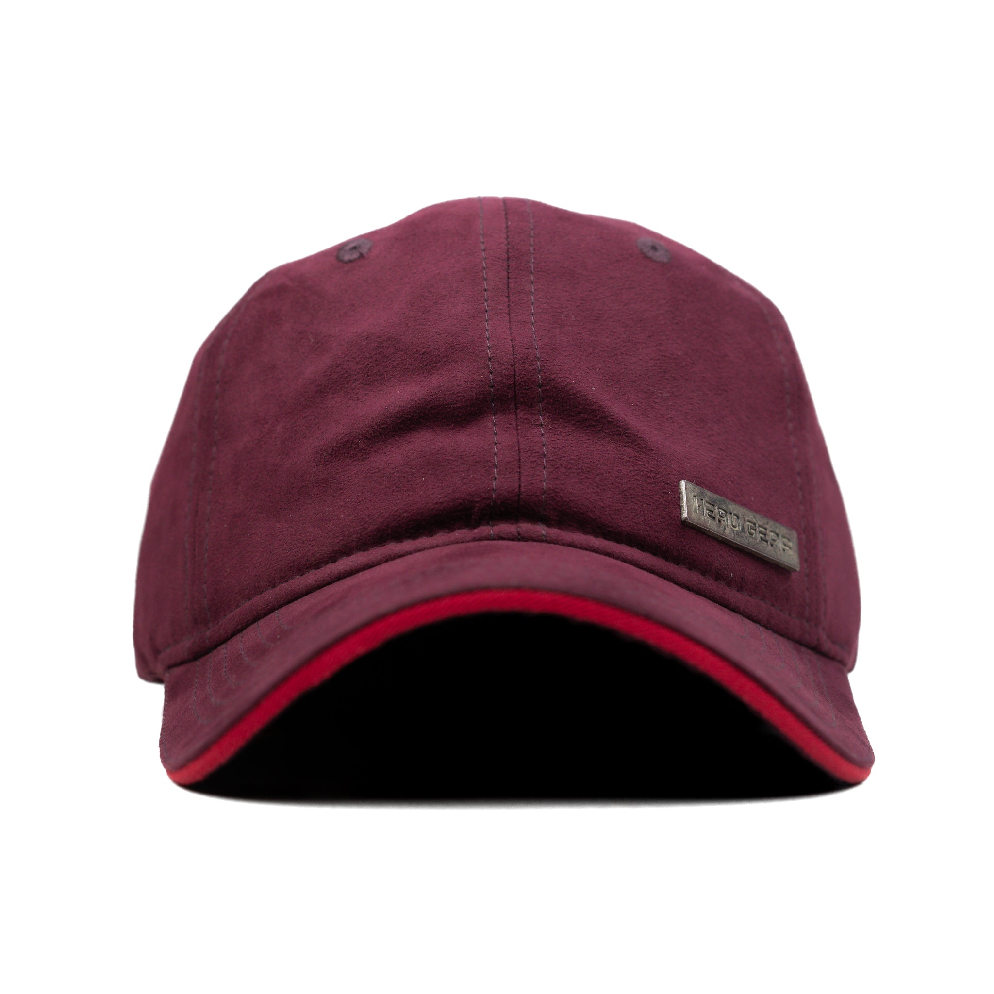 HEAD GEAR MAROON RUSTIC METAL PATCH SANDWICH CAP