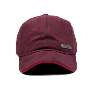 HEAD GEAR MAROON RUSTIC METAL PATCH SANDWICH CAP