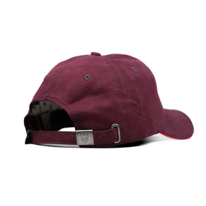 HEAD GEAR MAROON RUSTIC METAL PATCH SANDWICH CAP