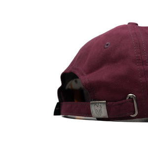 HEAD GEAR MAROON RUSTIC METAL PATCH SANDWICH CAP